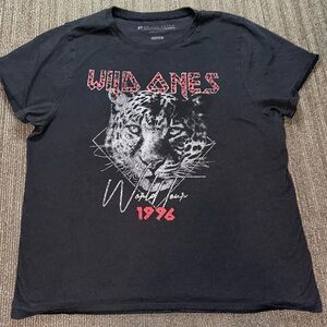 Lulus Prince Peter Washed Black Cheetah Wild Ones Graphic T-shirt